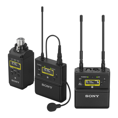 Sony UWPV6/4244 operating instructions
