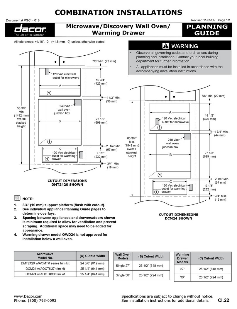 Dacor DMT2420 Planning guide