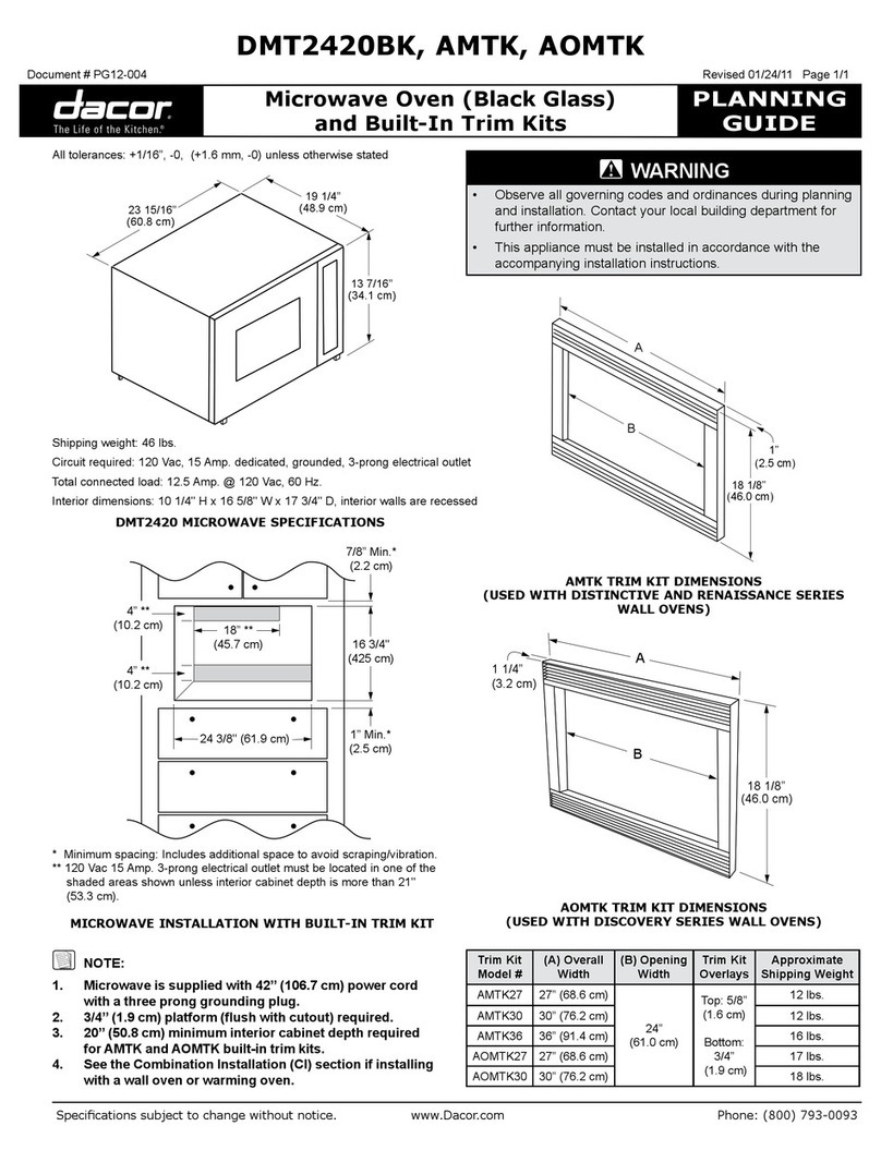 Dacor DMT2420 Technical manual