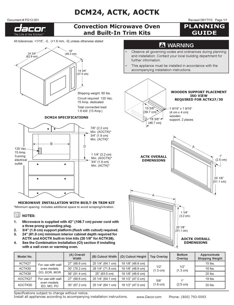Dacor DCM24 Technical manual