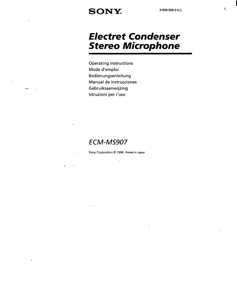 Sony ECMMS907 - Stereo Type Mic User manual Sony ECMMS907 - Stereo Type Mic User manual