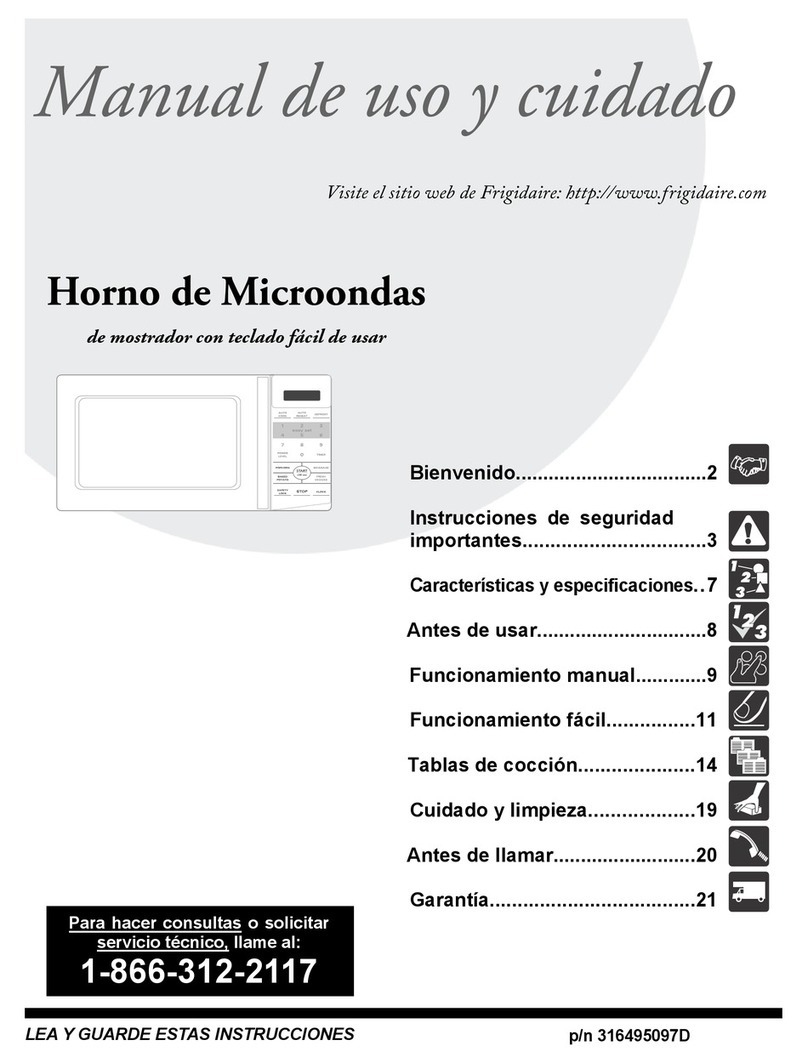 Frigidaire FFCM0724LB Manual de uso y cuidado