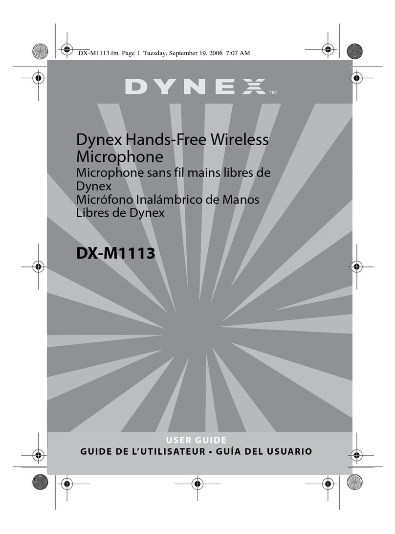 Dynex DX-M1113 - Hands-Free Wireless Microphone user guide