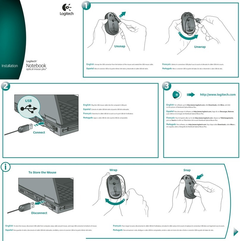 Logitech 931073-0403 - Notebook Optical Mouse User manual