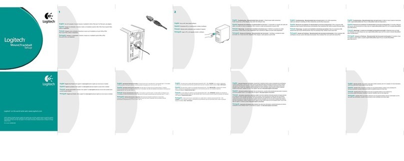 Logitech 911394-0403 - MouseMan - Mouse Setup manual