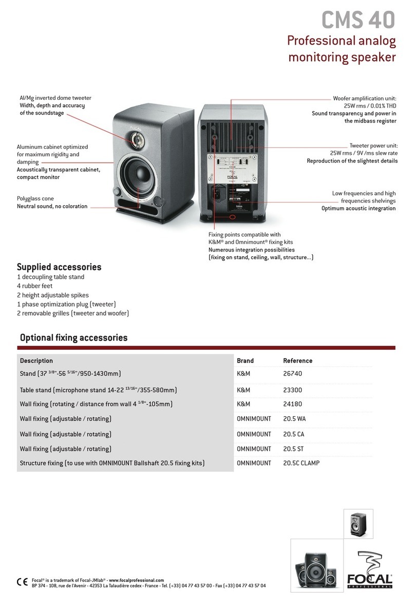Focal CMS 40 User manual