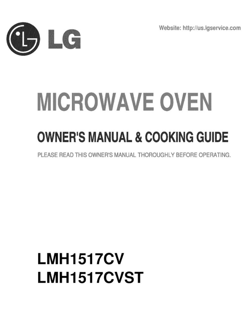 LG LMH1517CV Owner's manual & cooking guide
