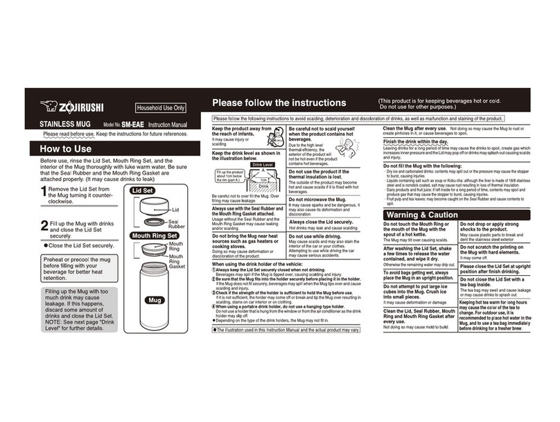Zojirushi SM-EAE User manual