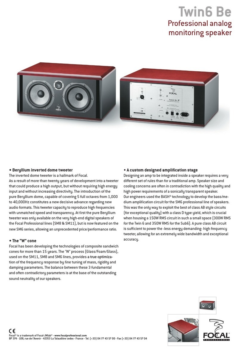 Focal Twin6 Be User manual Focal Twin6 Be User manual