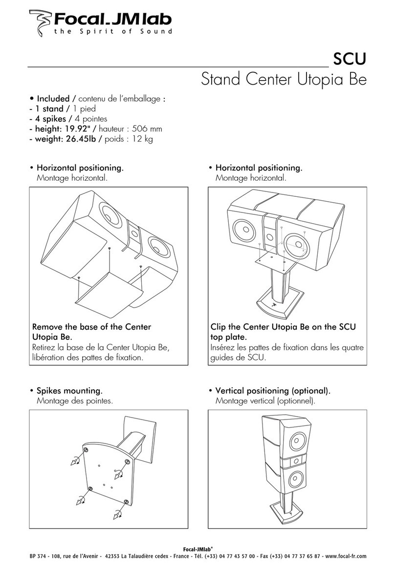 Focal SCU - STAND CENTER UTOPIA BE manual