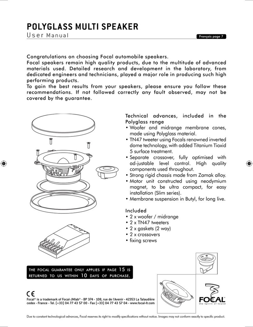 Focal POLYGLASS MULTI SPEAKER manual