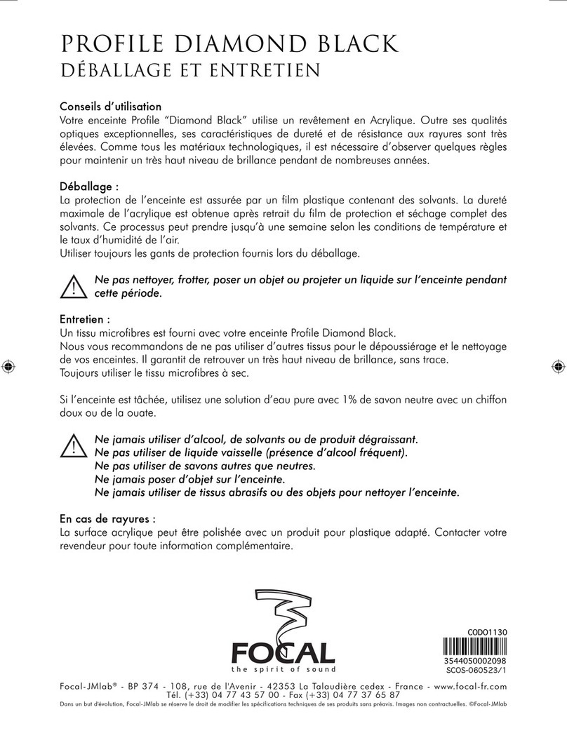 Focal PROFILE DIAMOND User manual