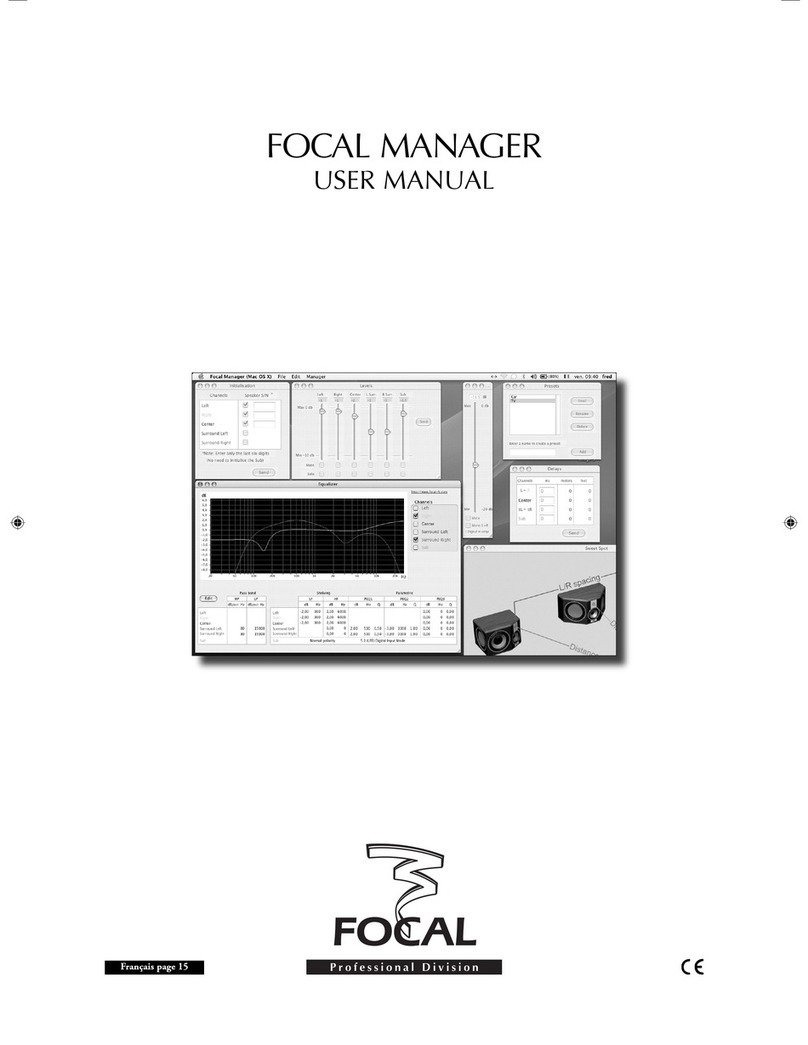 Focal FOCAL MANAGER user manual Focal FOCAL MANAGER user manual