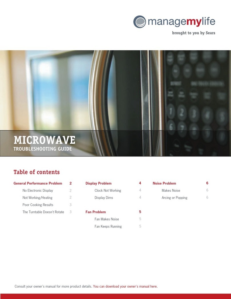 Sears 669933 - 1.1 cu. ft. Countertop Microwave troubleshooting guide