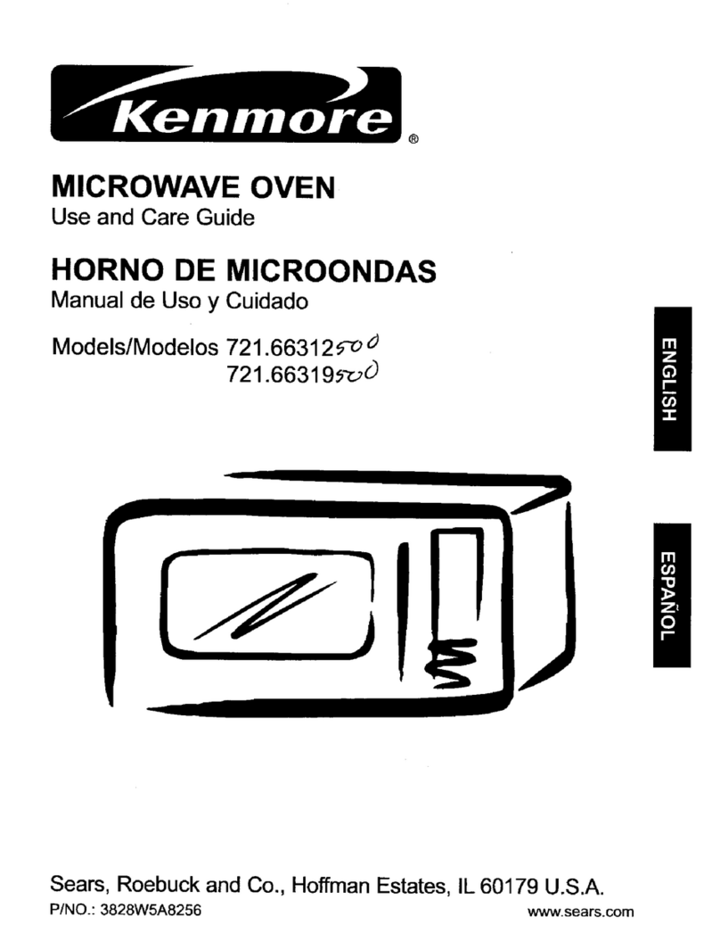 Kenmore 6631 - 1.6 cu. Ft. Countertop Microwave Use and care guide