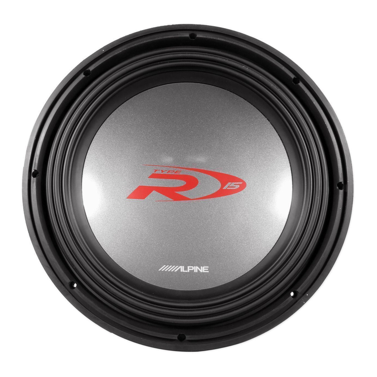 Alpine SWR-1542D - Type-R Car Subwoofer Driver Application guide