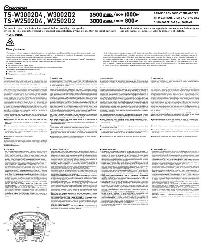 Pioneer TS-W2502D2 User manual