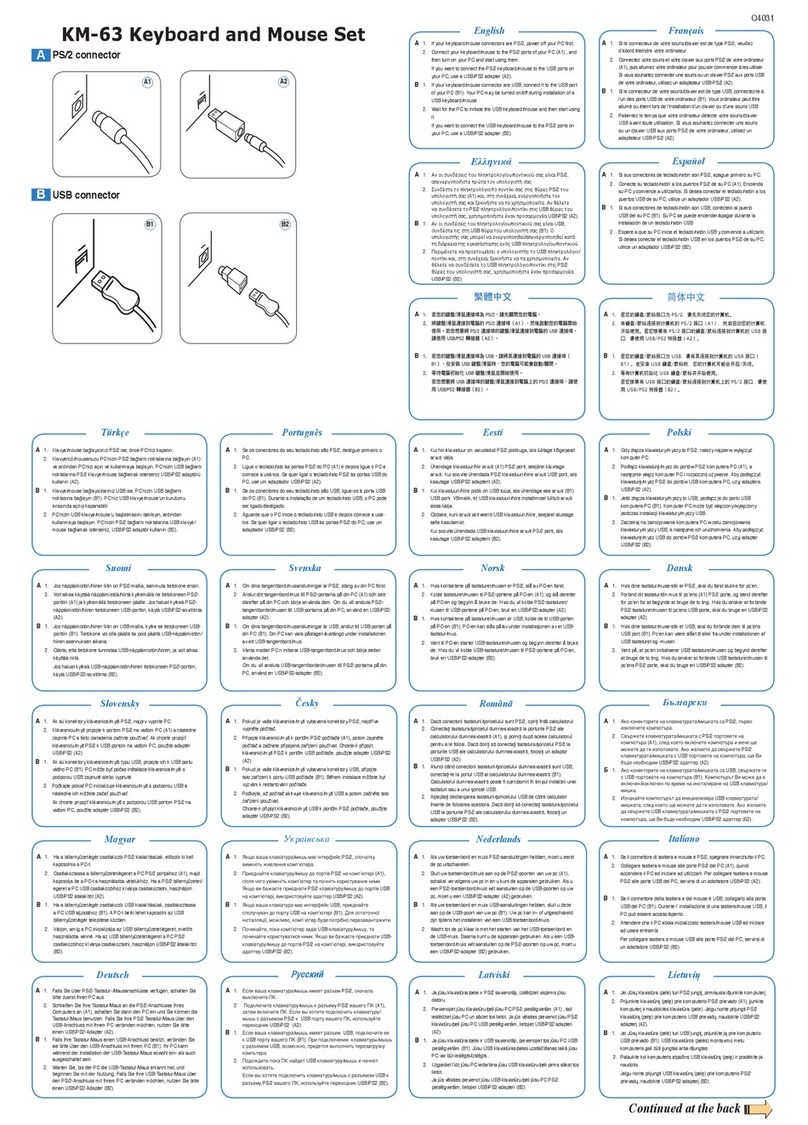 Asus KM-63 User manual