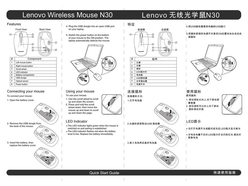 Lenovo Wireless Mouse N30 User manual