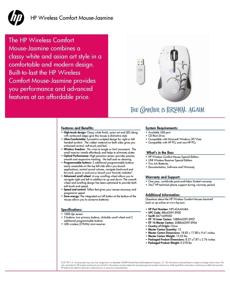 HP FQ422AA - Wireless Comfort Mouse User manual HP FQ422AA - Wireless Comfort Mouse User manual