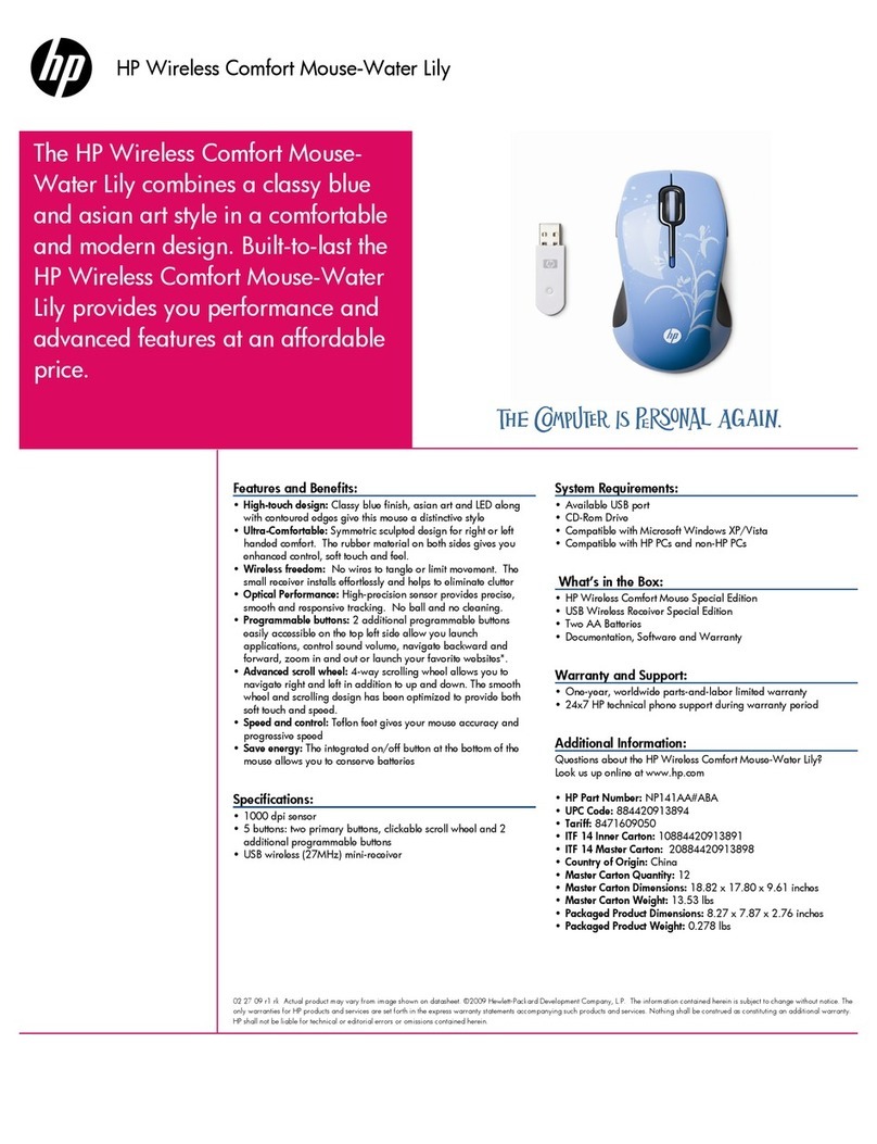 HP FQ422AA - Wireless Comfort Mouse User manual HP FQ422AA - Wireless Comfort Mouse User manual