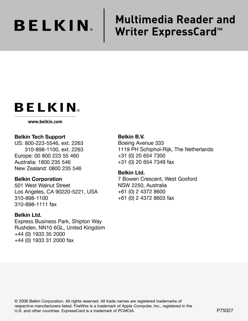 Belkin F5U213 user manual