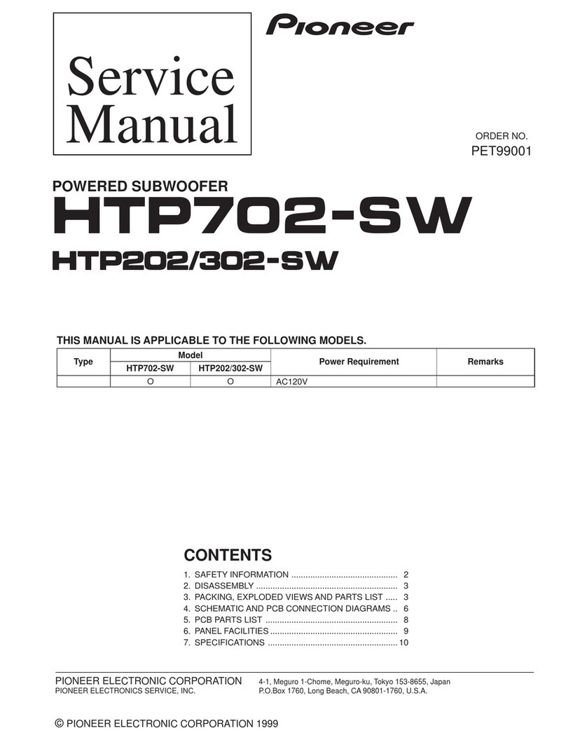 Pioneer HTP-702 User manual