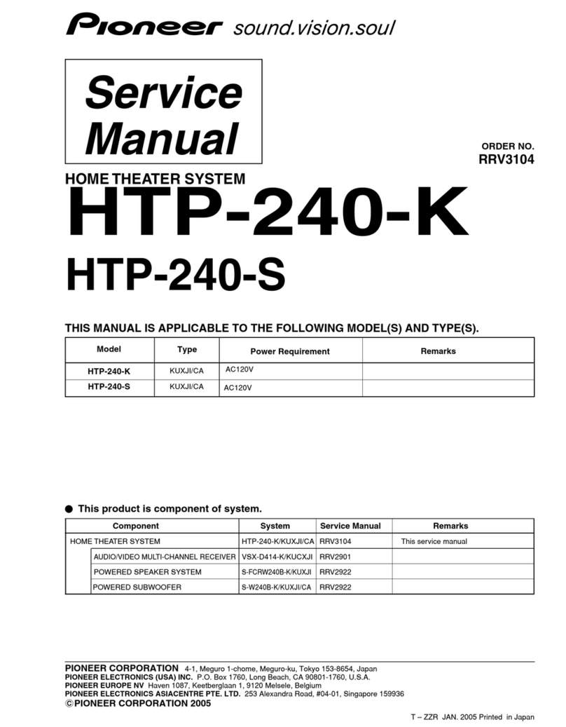 Pioneer HTP-240 User manual