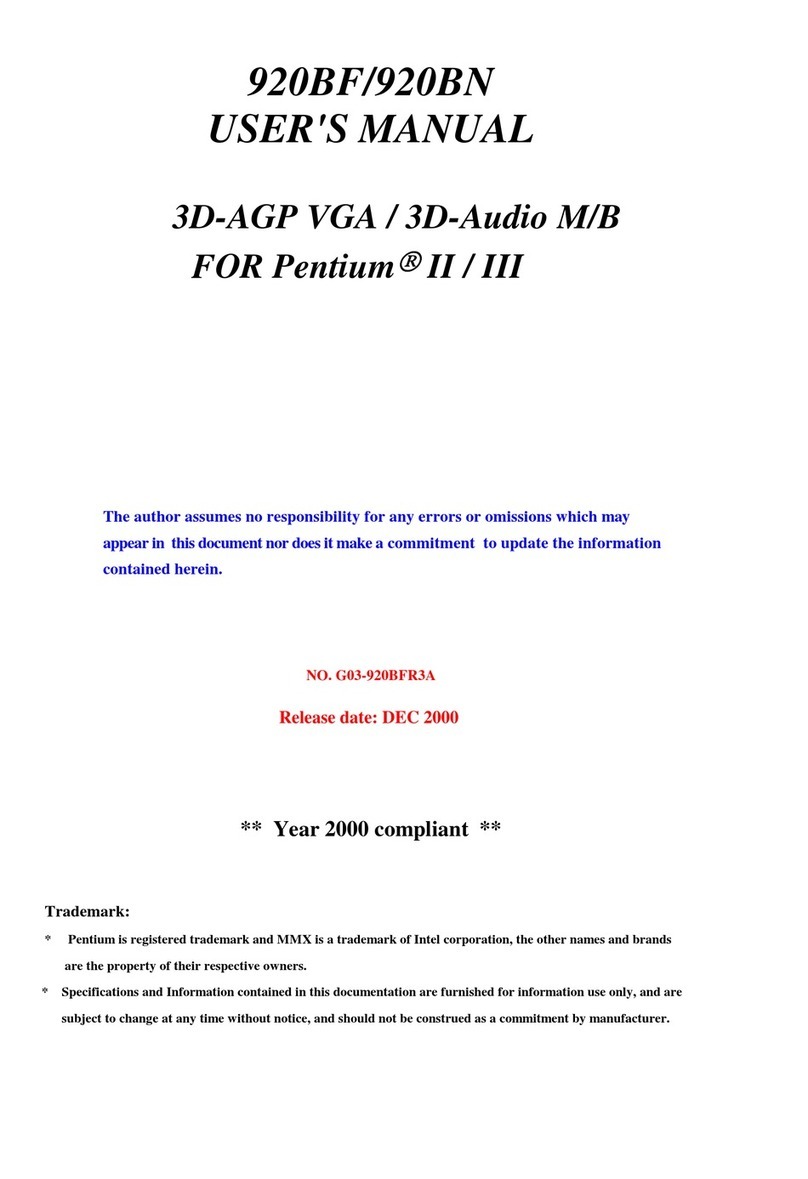 JETWAY 920BFR3A User manual