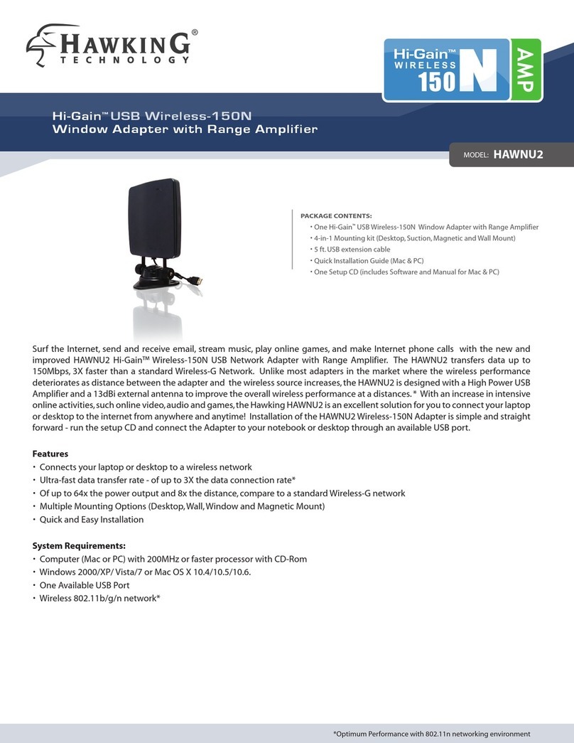 Hawking Hi-Gain HAWNU2 datasheet