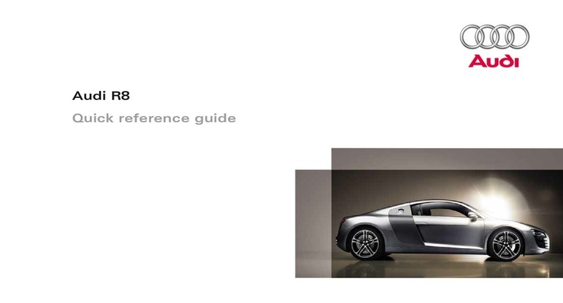 Audi R8 - QUICK EFEENCE GUIDE User manual