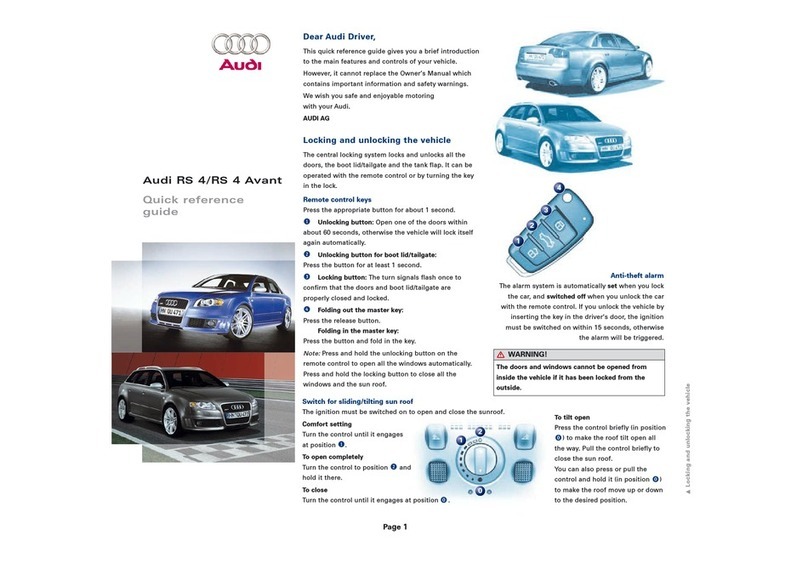 Audi RS 4 CABRIOLET User manual