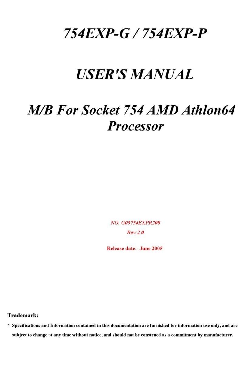 JETWAY 754EXPR208 User manual