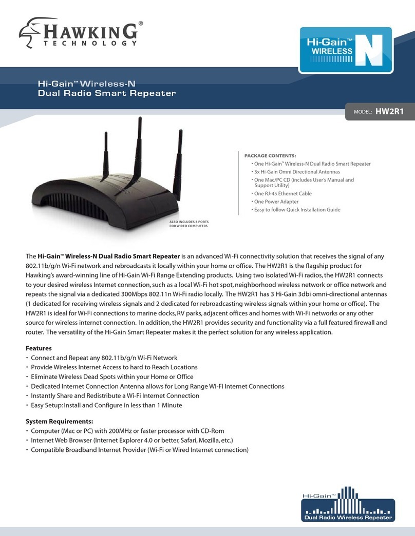 Hawking HW2R1 Specifications