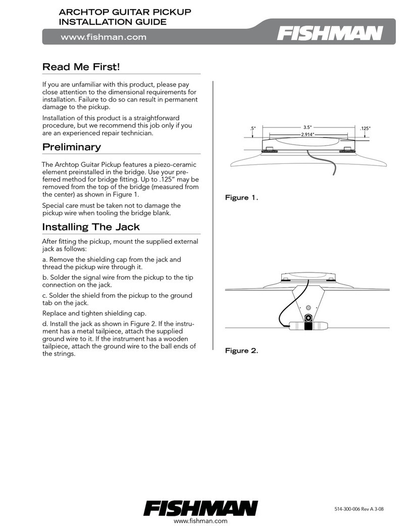 Fishman ARCHTOP GUITAR PICKUP User manual