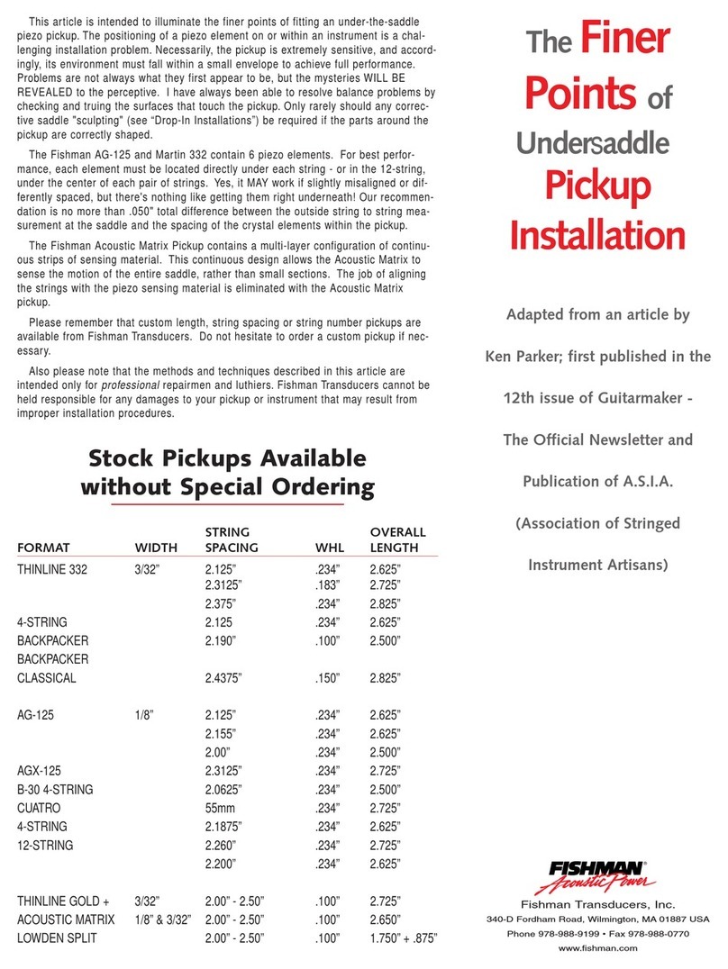 Fishman ADVANCED UNDERSADDLE PICKUP Installation