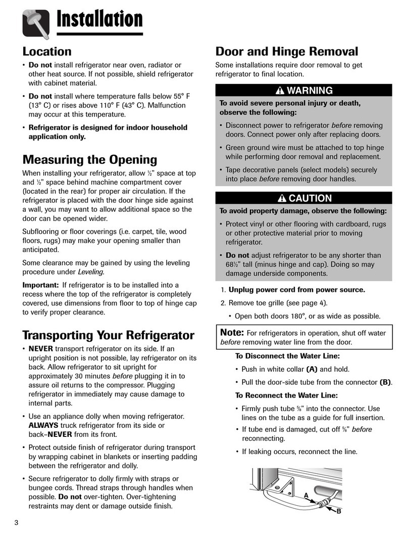 Maytag MSD2656KES - 26 cu. Ft. Refrigerator User manual