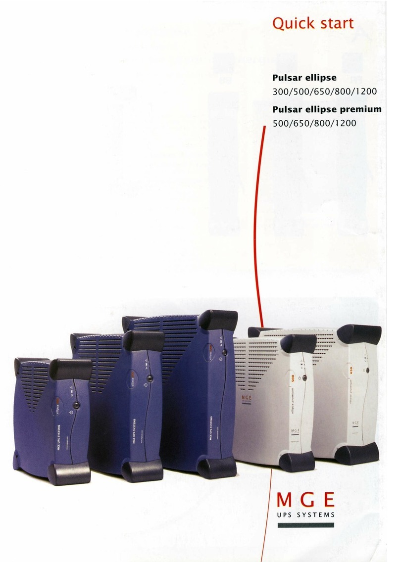 MGE UPS Systems Pulsar ellipse 1200 User manual
