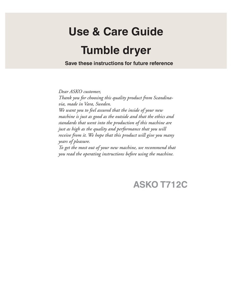 Asko T712C User manual