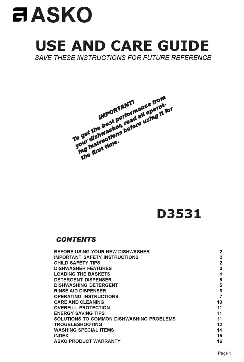 Asko D3531XL User manual