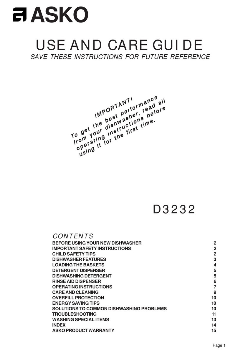 Asko D3232 User manual