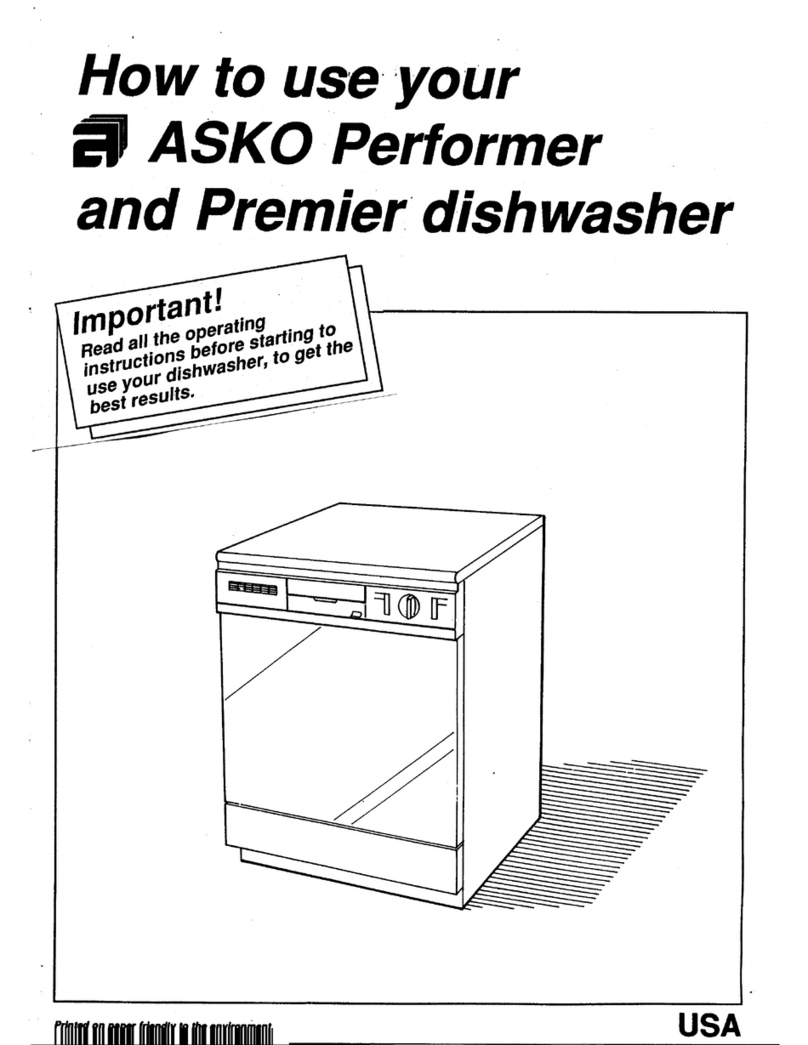 Asko Premier 1303 Operating instructions Asko Premier 1303 Operating instructions