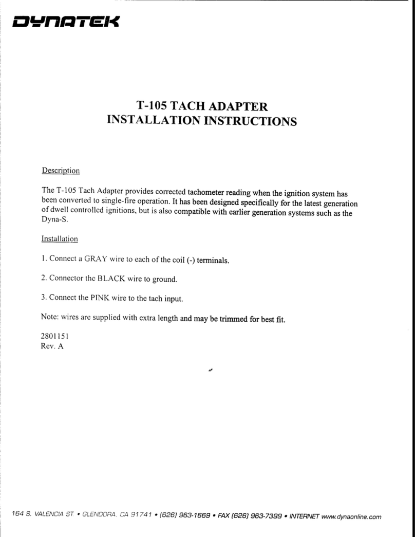 DYNATEK T-105 installation instructions