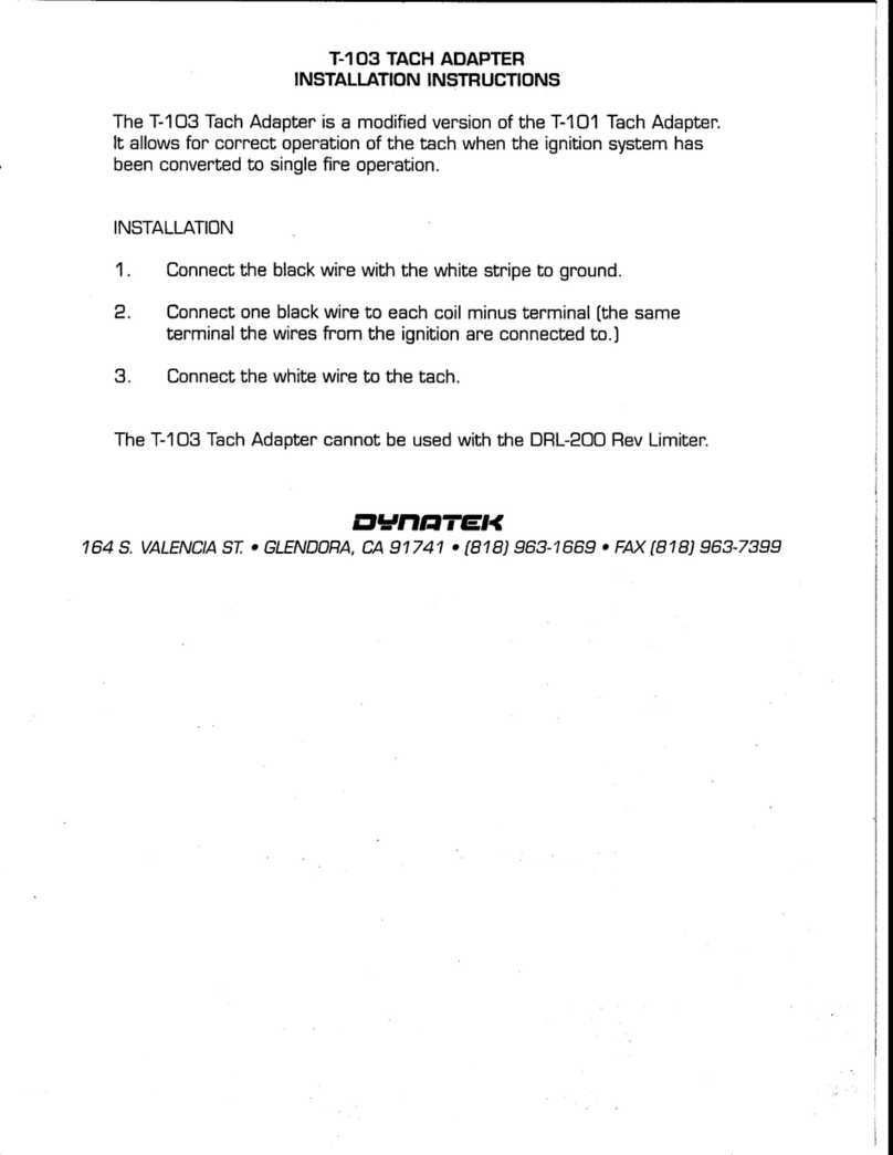 DYNATEK T-103 installation instructions