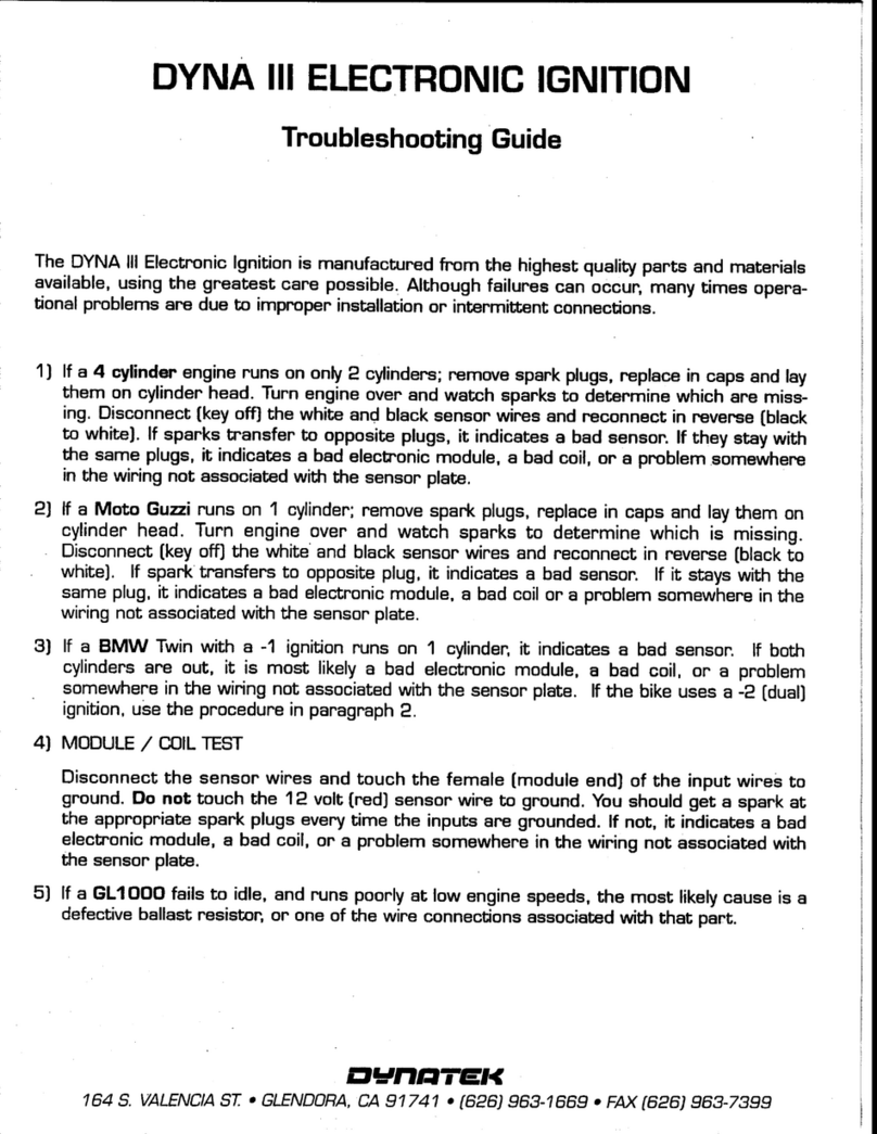 DYNATEK DYNA3 TSG User manual