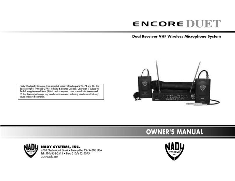Nady Systems ENCORE DUET manual