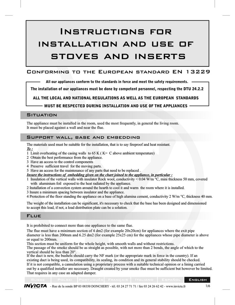 Invicta INVICTA - INTRUCTIONS AND Instructions for installation and use
