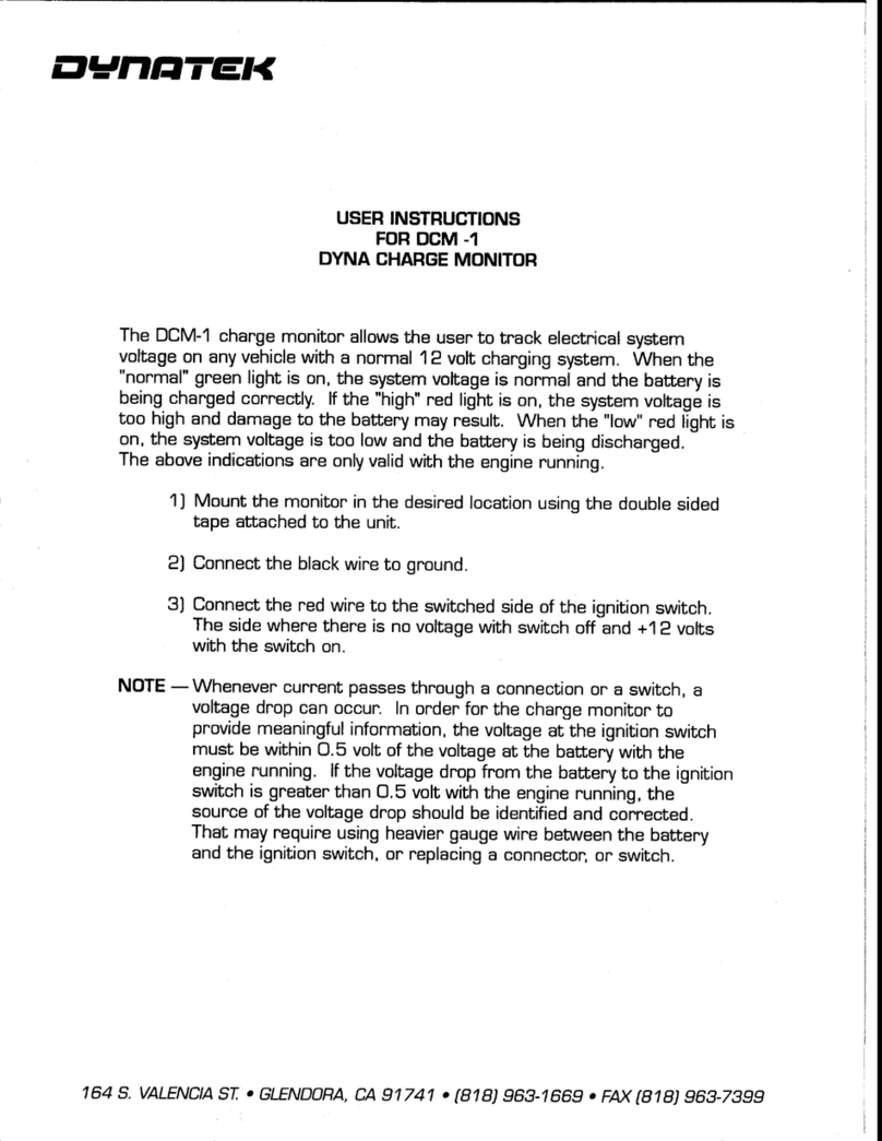 DYNATEK Dyna DCM-1 User instructions