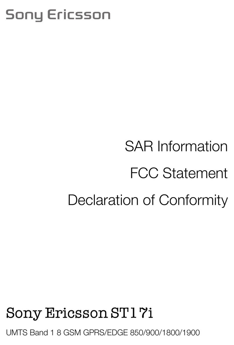 Sony Ericsson Xperia active Declaration of conformity
