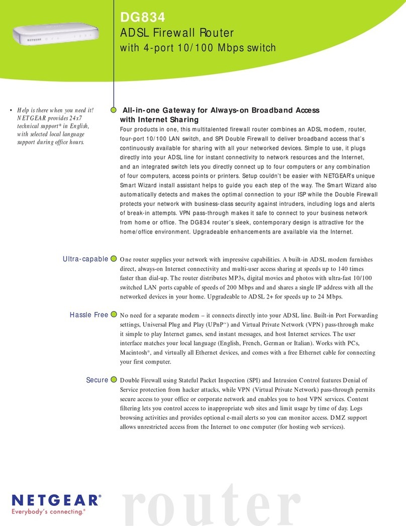 NETGEAR DG834v2 - ADSL Modem Router User manual NETGEAR DG834v2 - ADSL Modem Router User manual